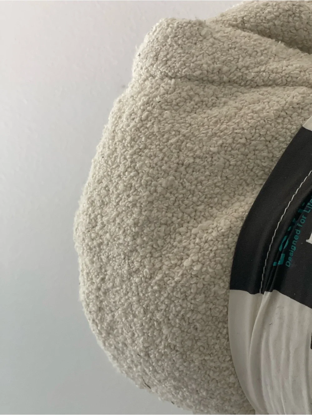 LOVESAC Footsac Blanket: Dove Bouclé NWT